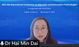 Keynote Speeches Dr. Haimin Dai